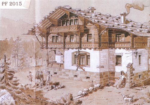 Rodinný archiv Schönburg-Waldenburgů, Kladská, Stavební plány švýcarského archivtekta Jacquesa Grose z Zürichu na správní budovu na Kladské, 1904